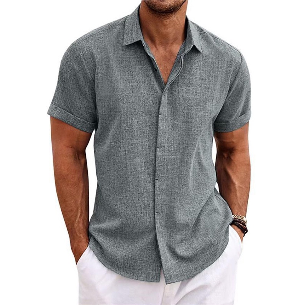 Men's Classic Gray Button Down Shirt